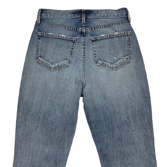 L'AGENCE Adele High Rise Crop Stovepipe Jean 25 Fallbrook Rip Knees - Picture 8 of 12